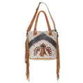 OHLAY Upcycled Canvas Genuine Leather Tote