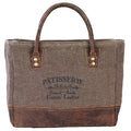 Ohlay Tote Upcycled Canvas Genuine Leather