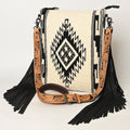 American Darling Crossbody Hand Tooled Saddle Blanket Genuine Leather