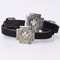 American Darling Full Grain Genuine Leather Belt Womens Western with Removable Buckle Hunter Green Small