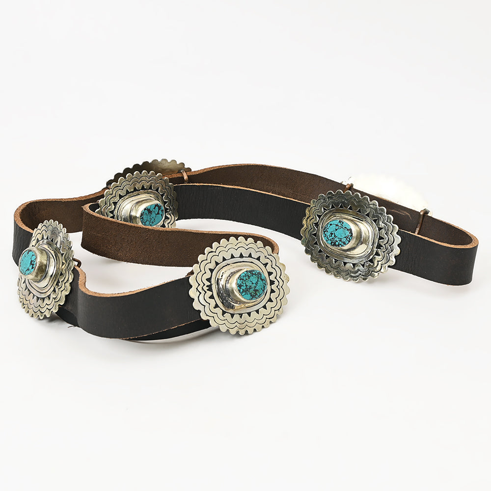 American Darling Full Grain Genuine Leather Belt Womens Western with Removable Buckle Hunter Green Small