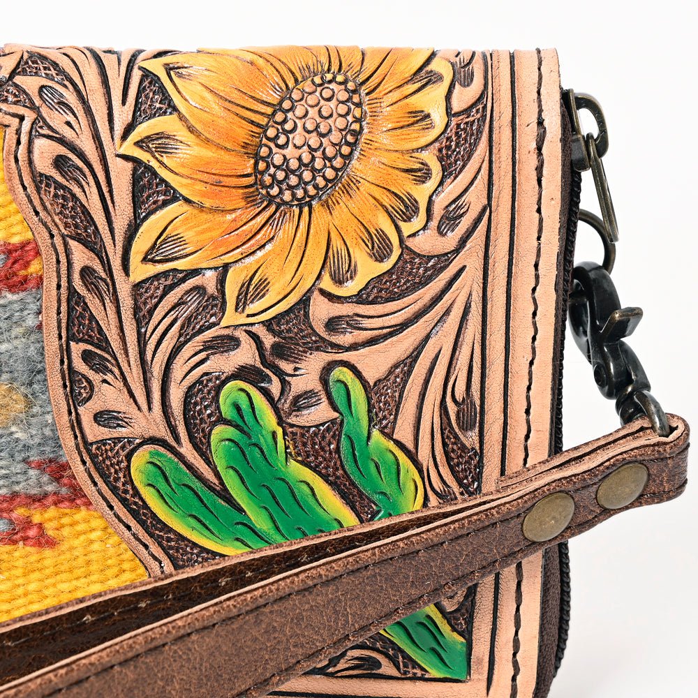 American Darling Organiser Hand Tooled Saddle Blanket Genuine Leather