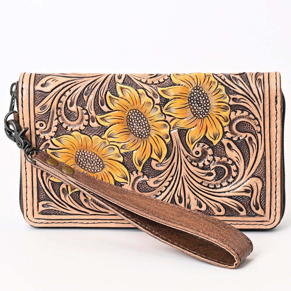 American Darling Organiser Hand Tooled Saddle Blanket Genuine Leather
