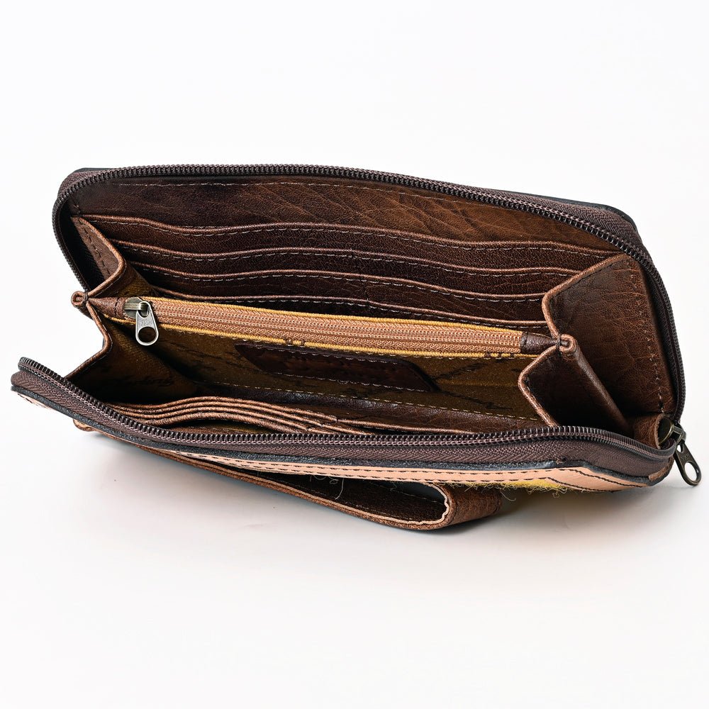 American Darling Organiser Hand Tooled Saddle Blanket Genuine Leather
