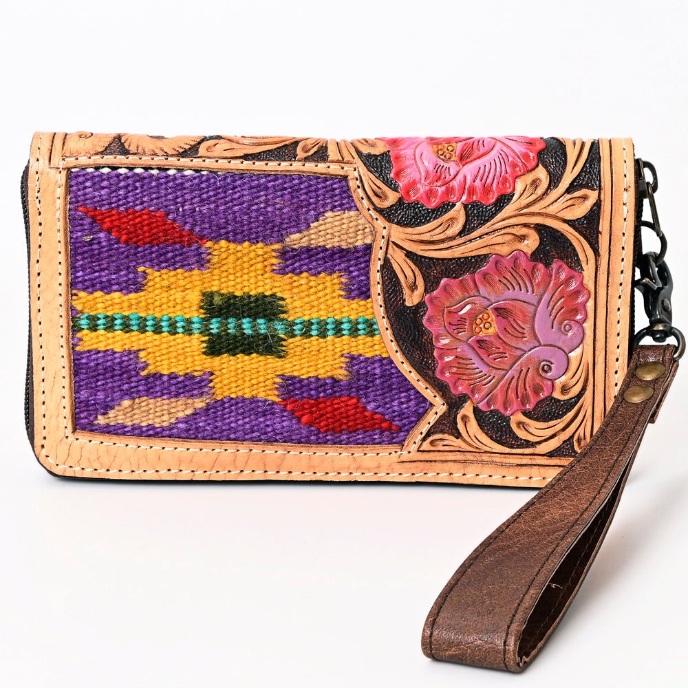 American Darling Organiser Hand Tooled Saddle Blanket Genuine Leather