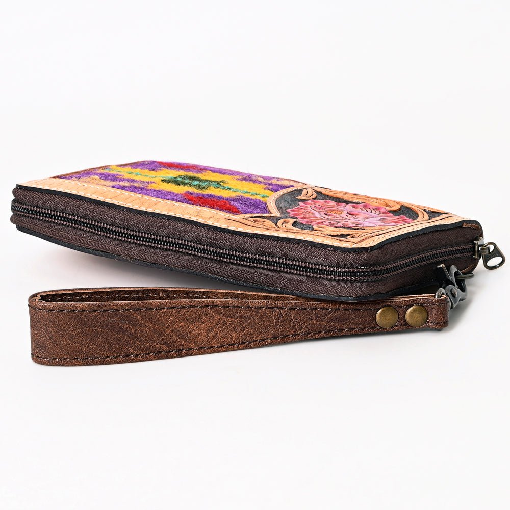 American Darling Organiser Hand Tooled Saddle Blanket Genuine Leather