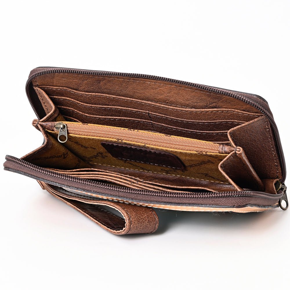 American Darling Organiser Hand Tooled Saddle Blanket Genuine Leather