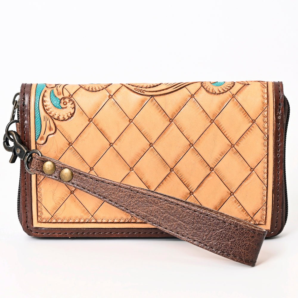 American Darling Organiser Hand Tooled Saddle Blanket Genuine Leather