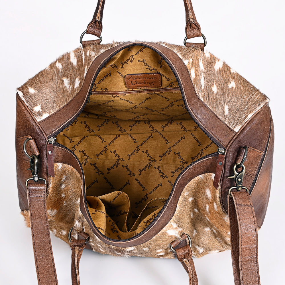 American Darling Women's Duffel Bag Western Hair On Genuine Leather Handbag and Ladies Purse