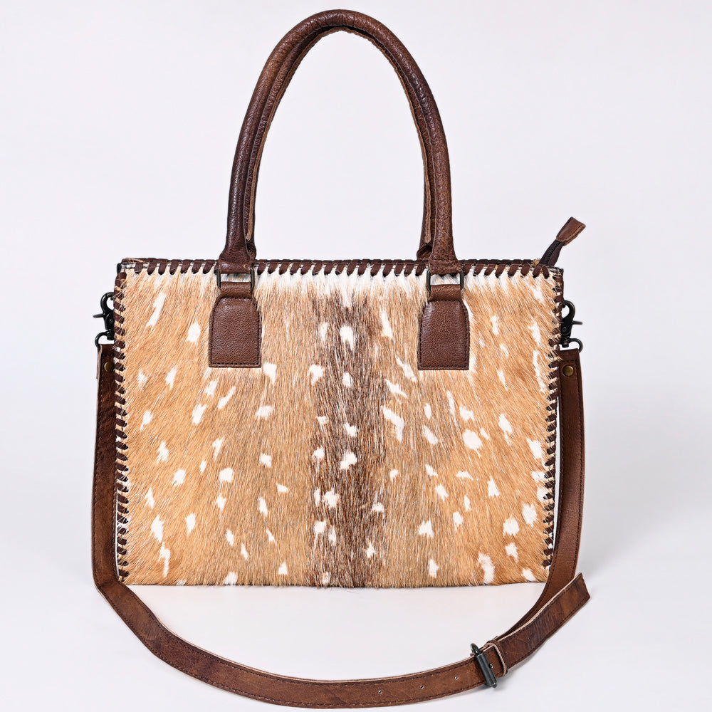 American Darling Briefcase Hair-On Genuine Leather