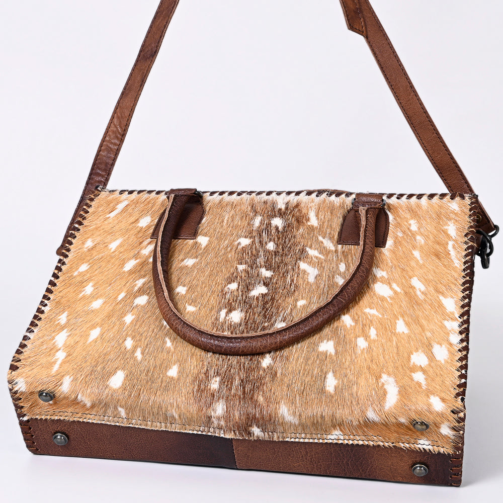 American Darling Briefcase Hair-On Genuine Leather