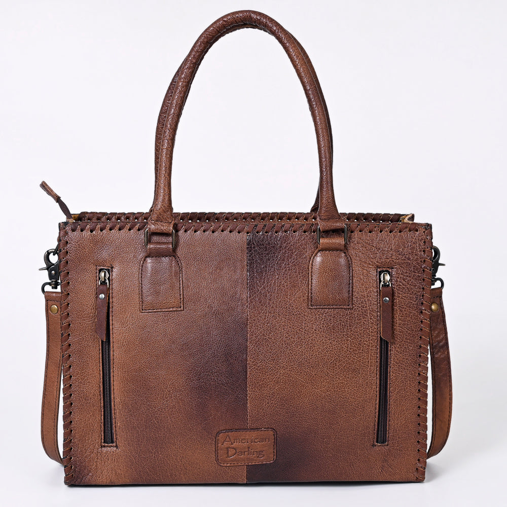 American Darling Briefcase Hair-On Genuine Leather
