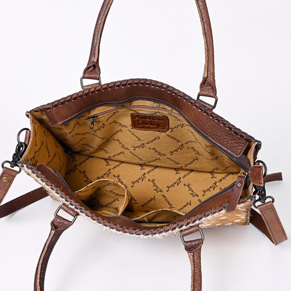American Darling Briefcase Hair-On Genuine Leather