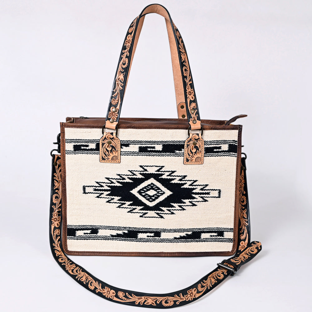 American Darling Saddle Blanket Genuine Leather Tote