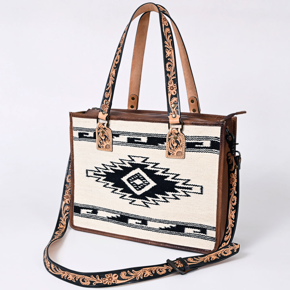 American Darling Saddle Blanket Genuine Leather Tote