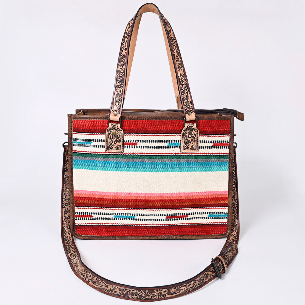 American Darling Saddle Blanket Genuine Leather Tote