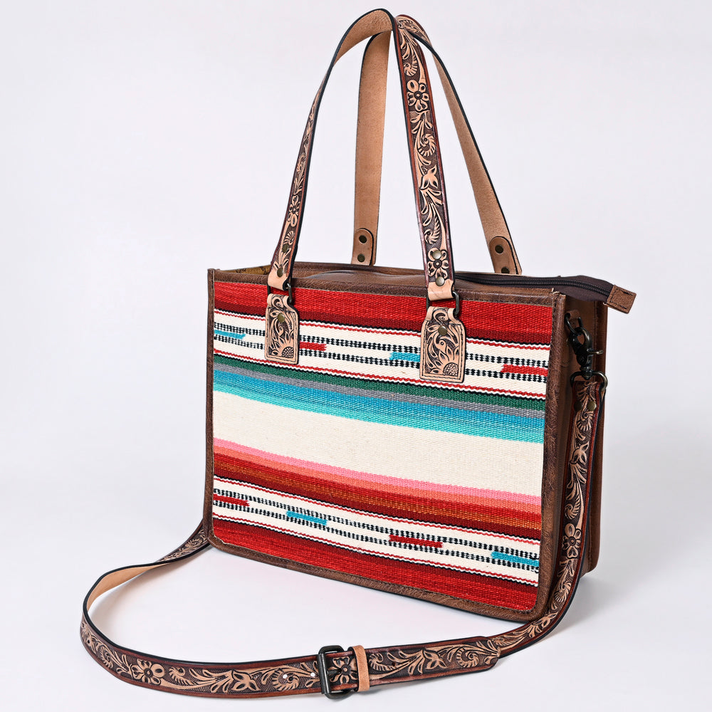 American Darling Saddle Blanket Genuine Leather Tote