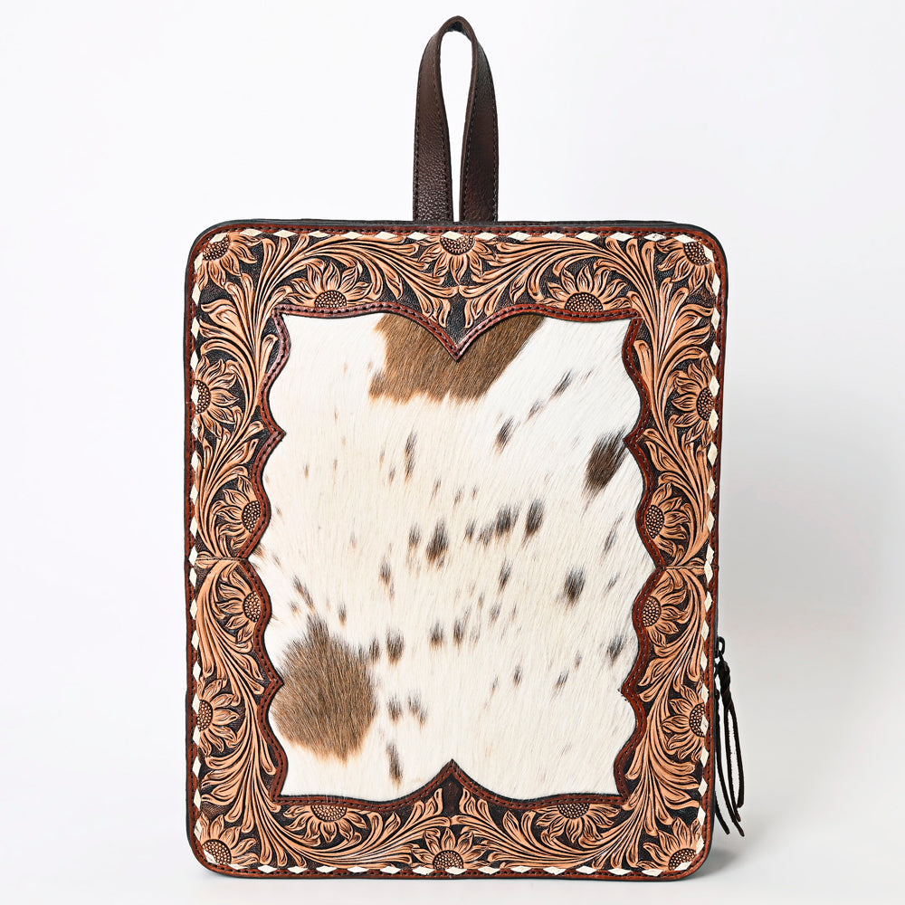 American Darling Hand-Tooled Hair-On Genuine Leather Bag