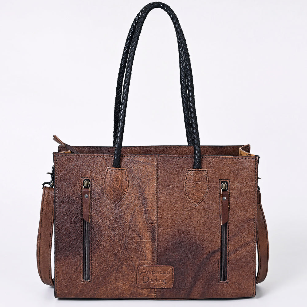 American Darling Tote Hand Tooled Genuine Leather