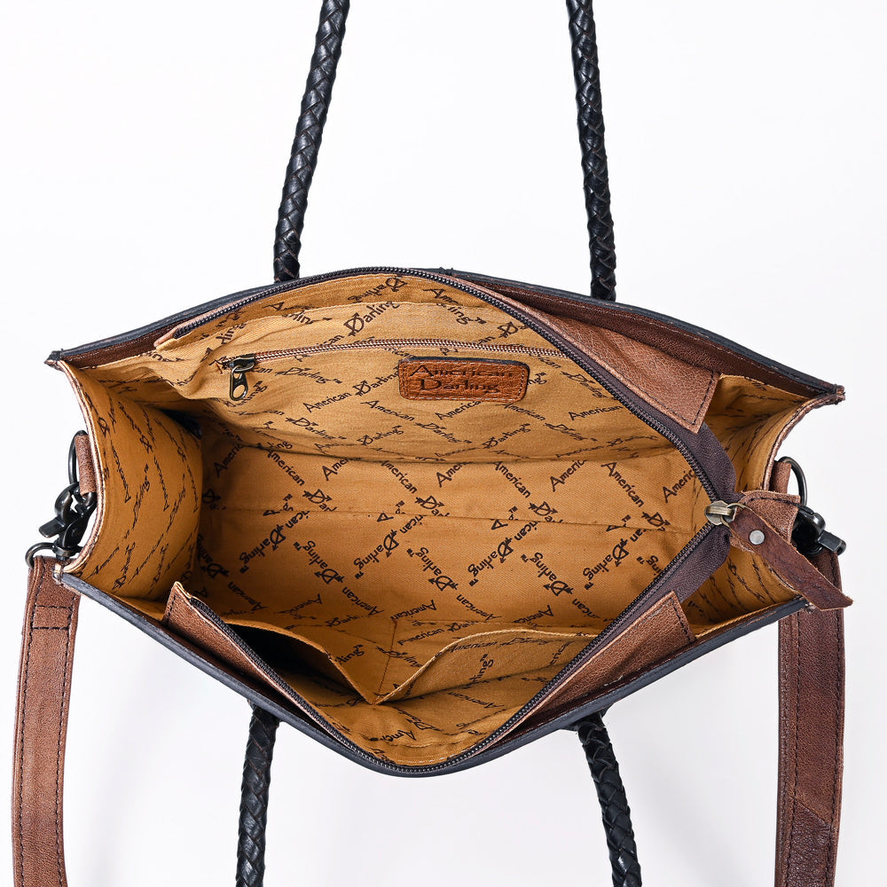 American Darling Tote Hand Tooled Genuine Leather