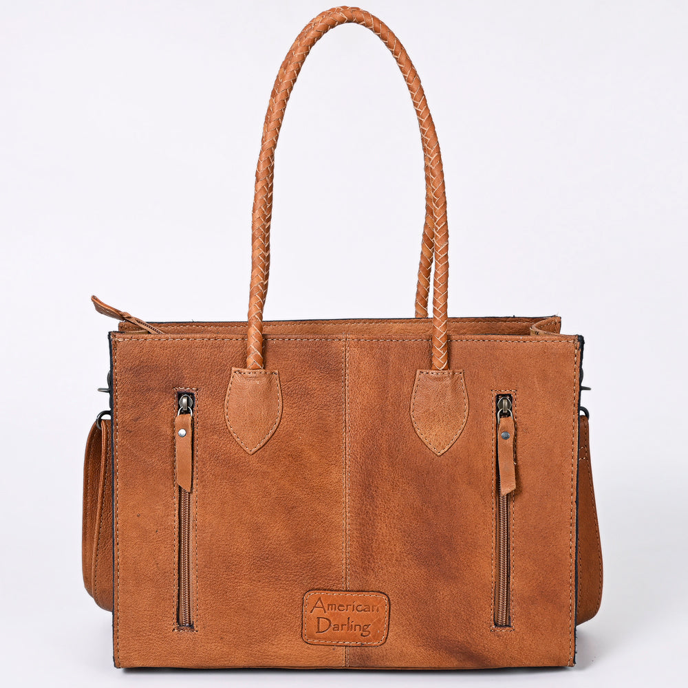 American Darling Tote Hand Tooled Genuine Leather