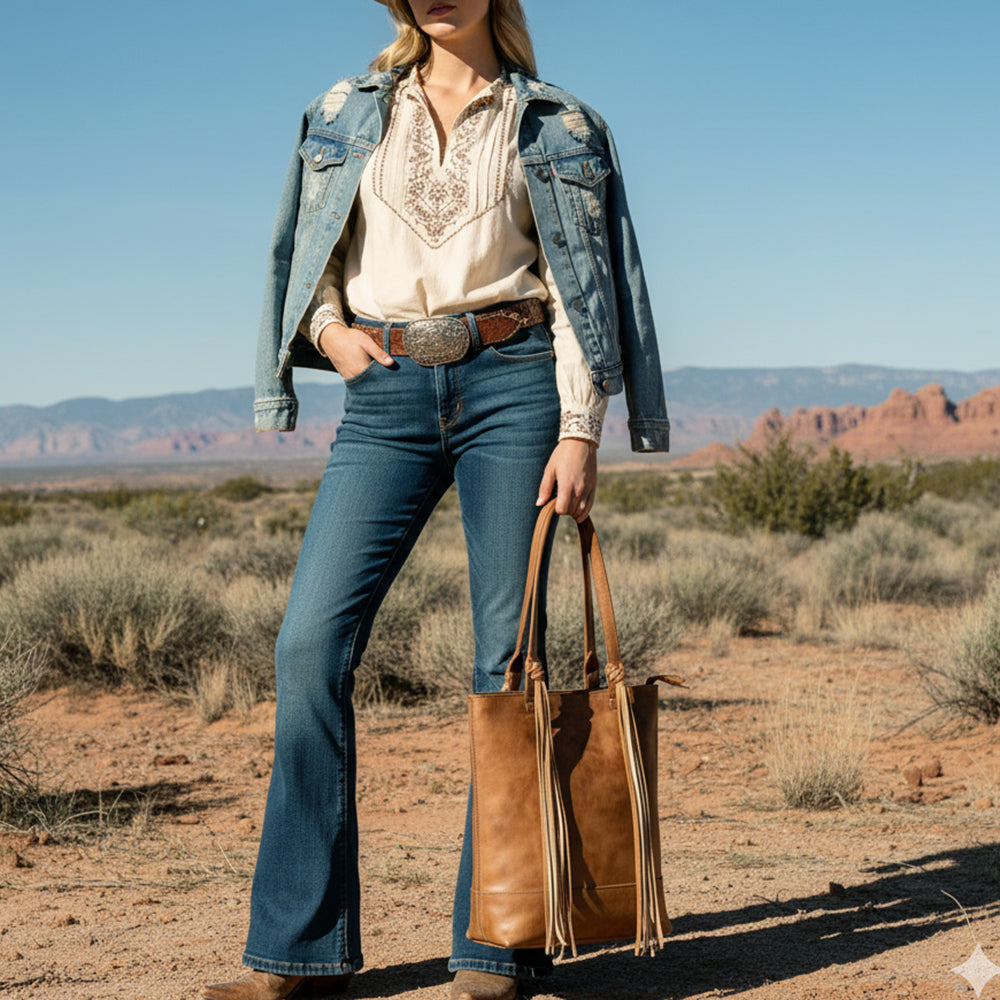 American Darling Tote Full Grain Genuine Leather Western Women Bag Handbag Purse | Travel Bags