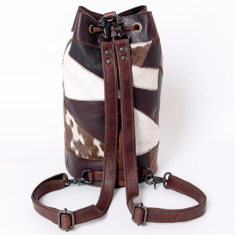 Ohlay Duffel Hand Tooled Hair-on Genuine Leather