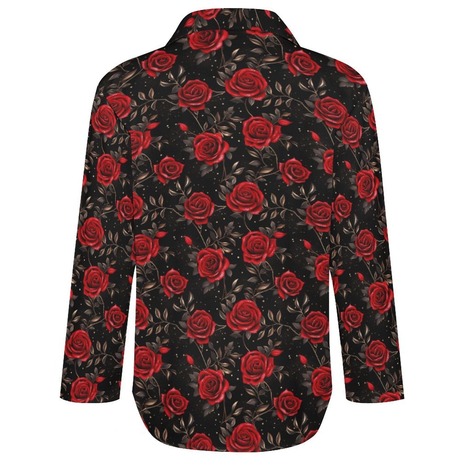 Colores De Mexico Romantic Red Roses Button Up Blouse by Baha Ranch Western Wear - product image 5
