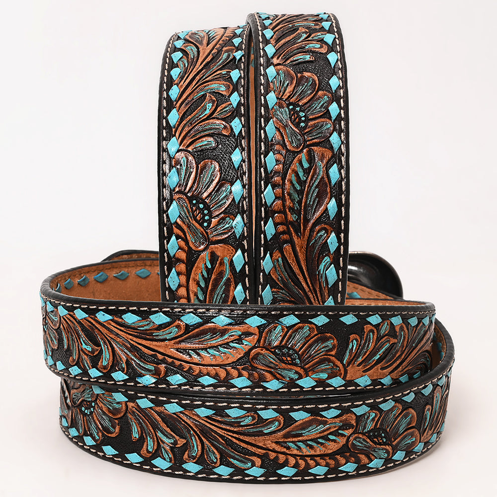 HILASON W. Genuine Leather Belt for Men Women Cowboy Cowgirl Handmade