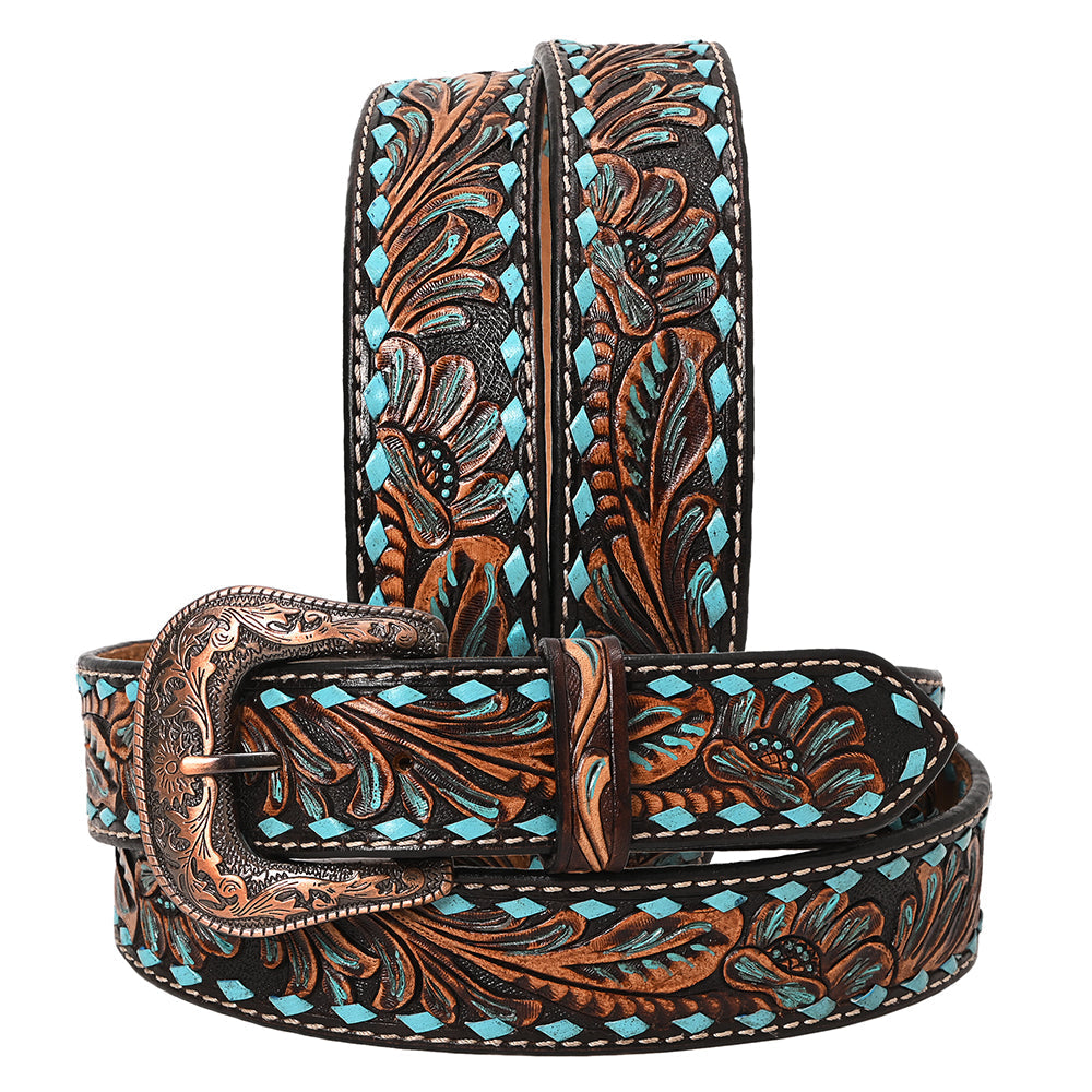 HILASON W. Genuine Leather Belt for Men Women Cowboy Cowgirl Handmade