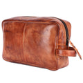 Never Mind Toiletry Vintage Handmade Genuine Cowhide Leather