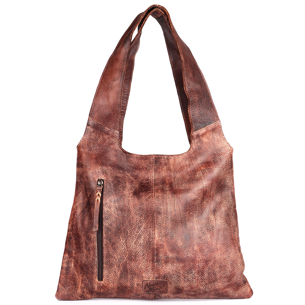 Never Mind Hobo Vintage Handmade Genuine Cowhide Leather