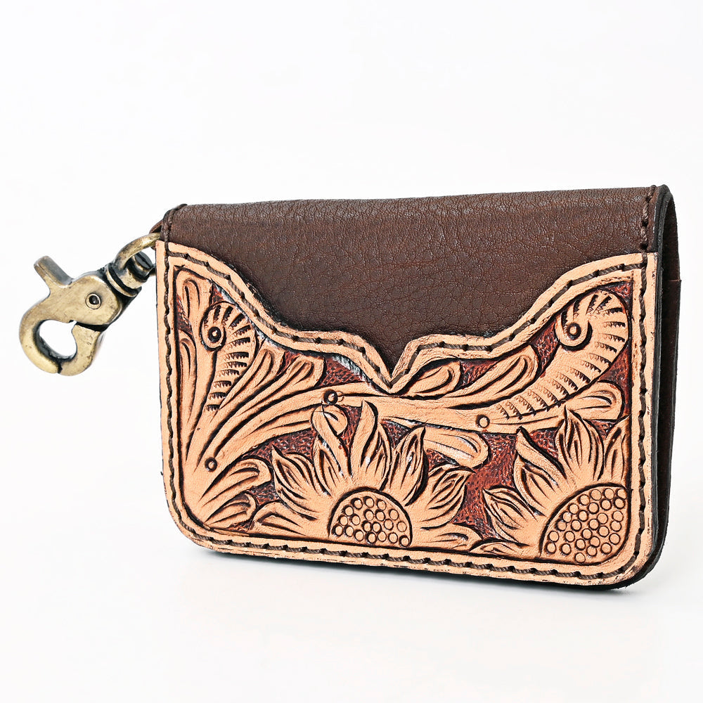 American Darling Hand-Tooled Genuine Leather Keyring