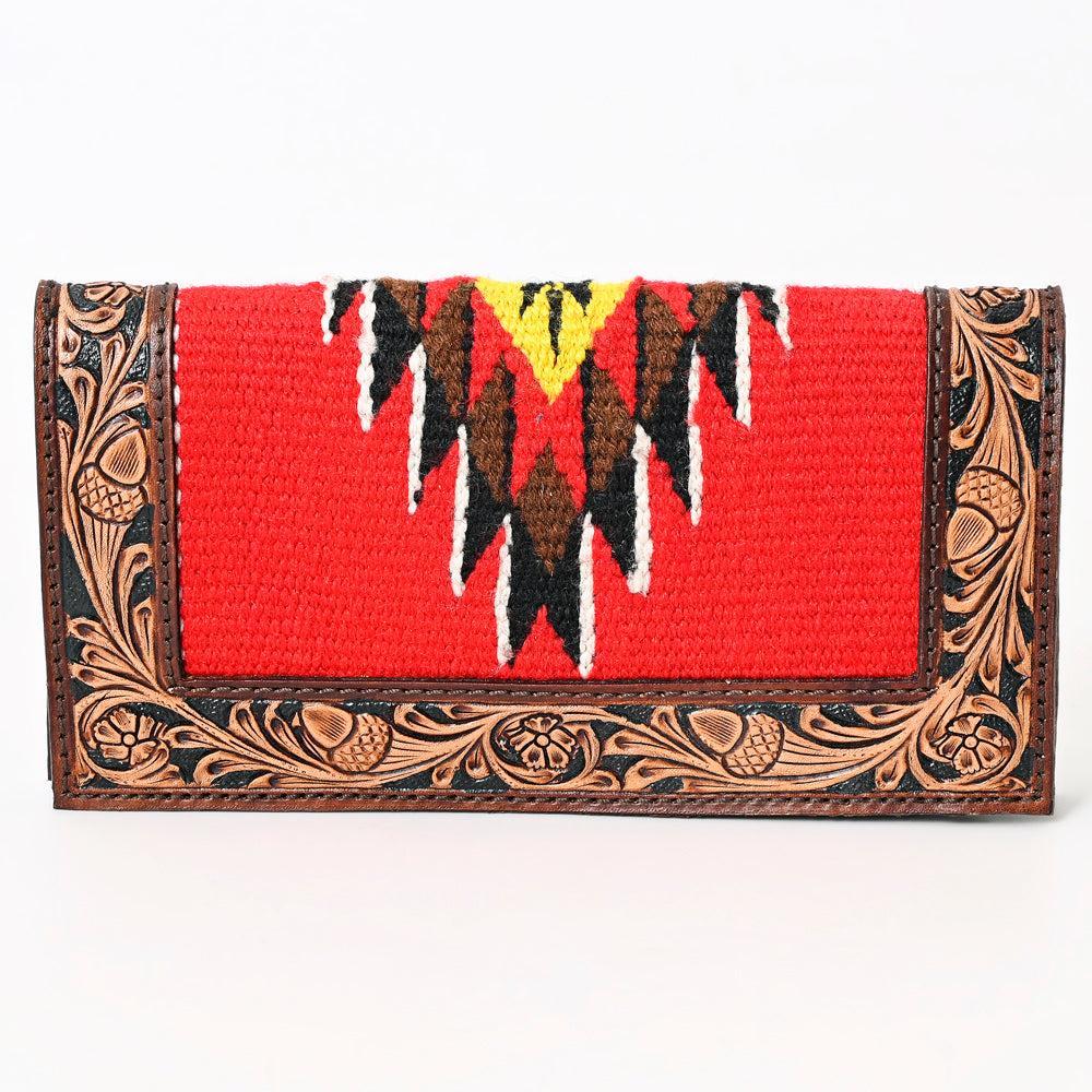 American Darling Saddle Blanket & Tooled Leather Clutch