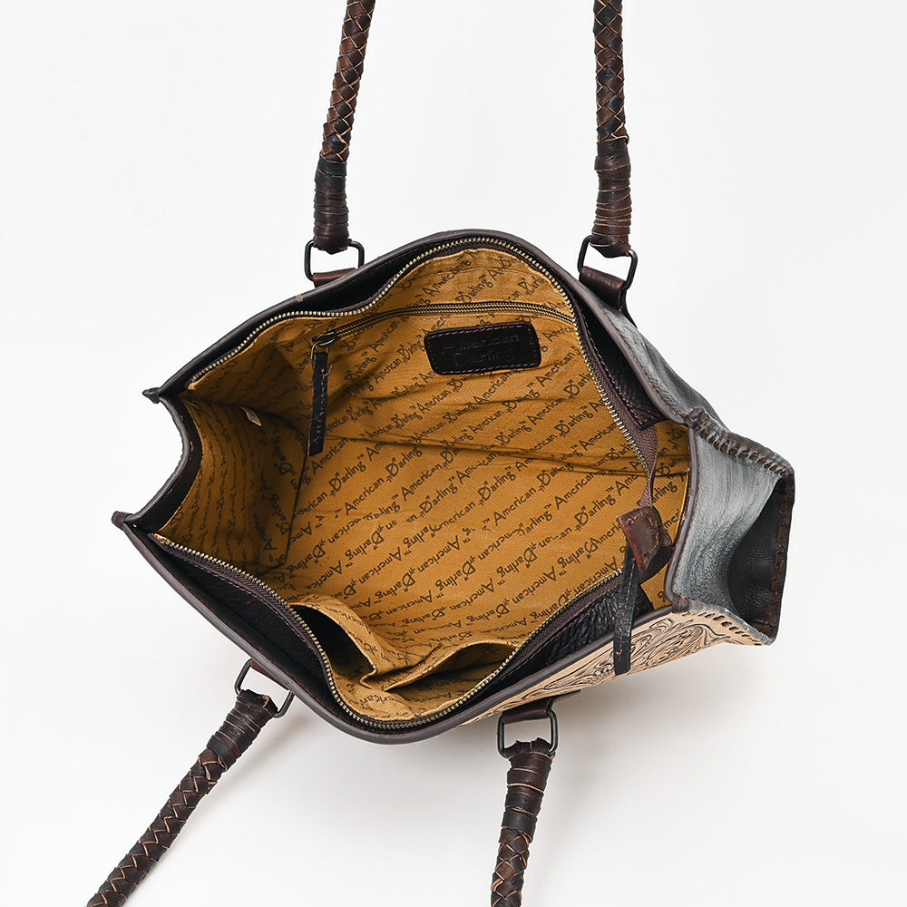 American Darling Hand-Tooled Genuine Leather Bag