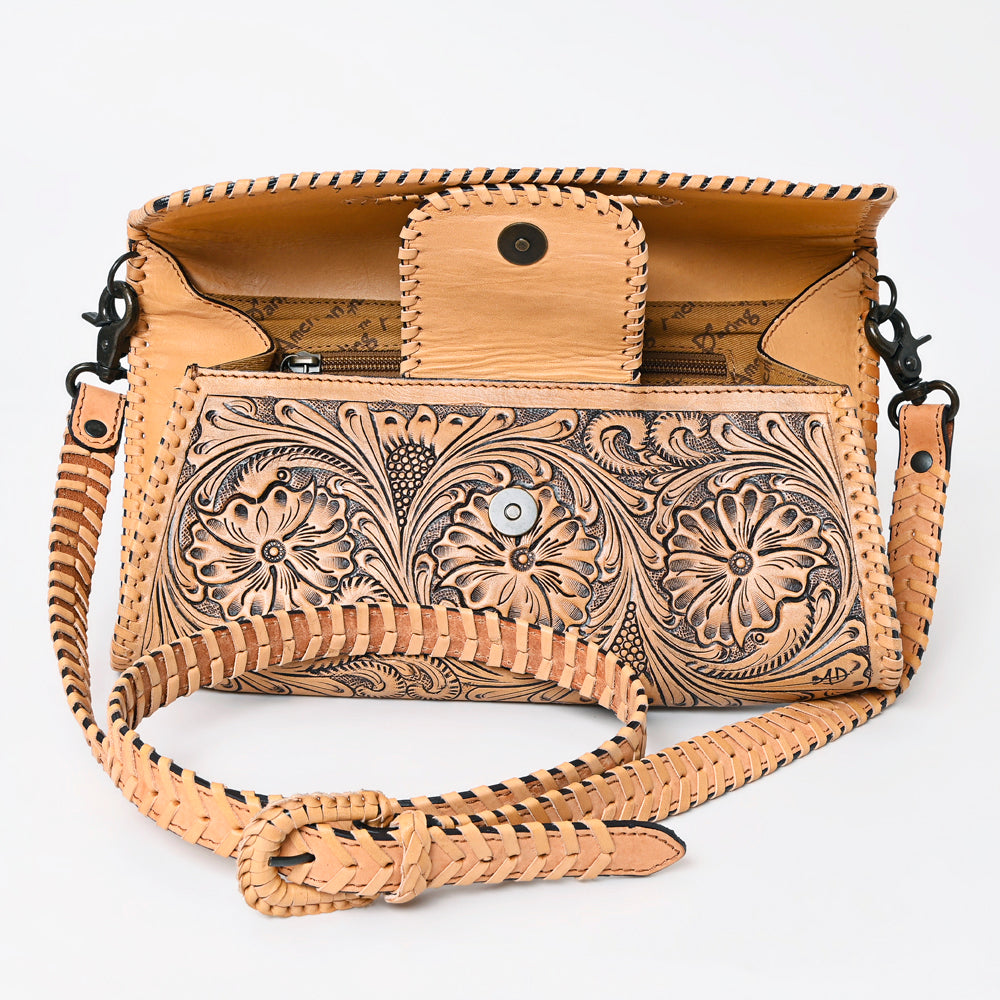 American Darling Hand-Tooled Genuine Leather Bag