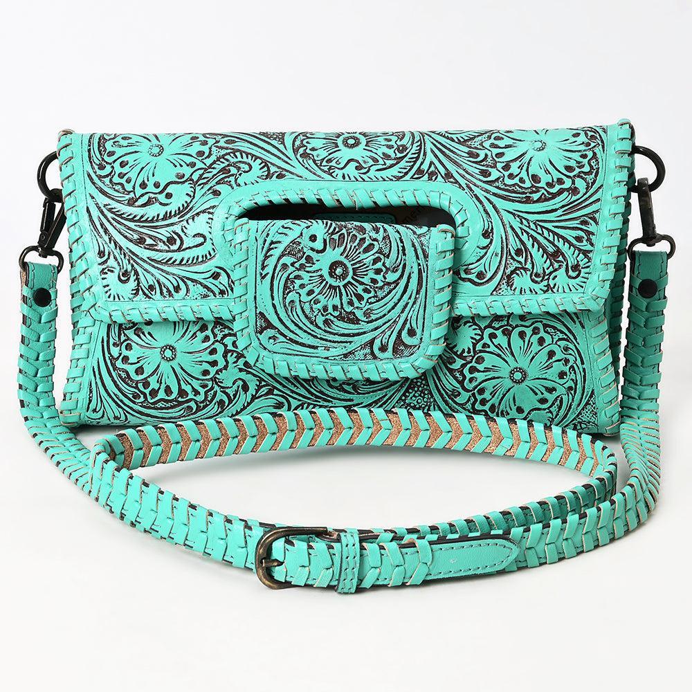 American Darling Hand-Tooled Cowhide Zip Wallet