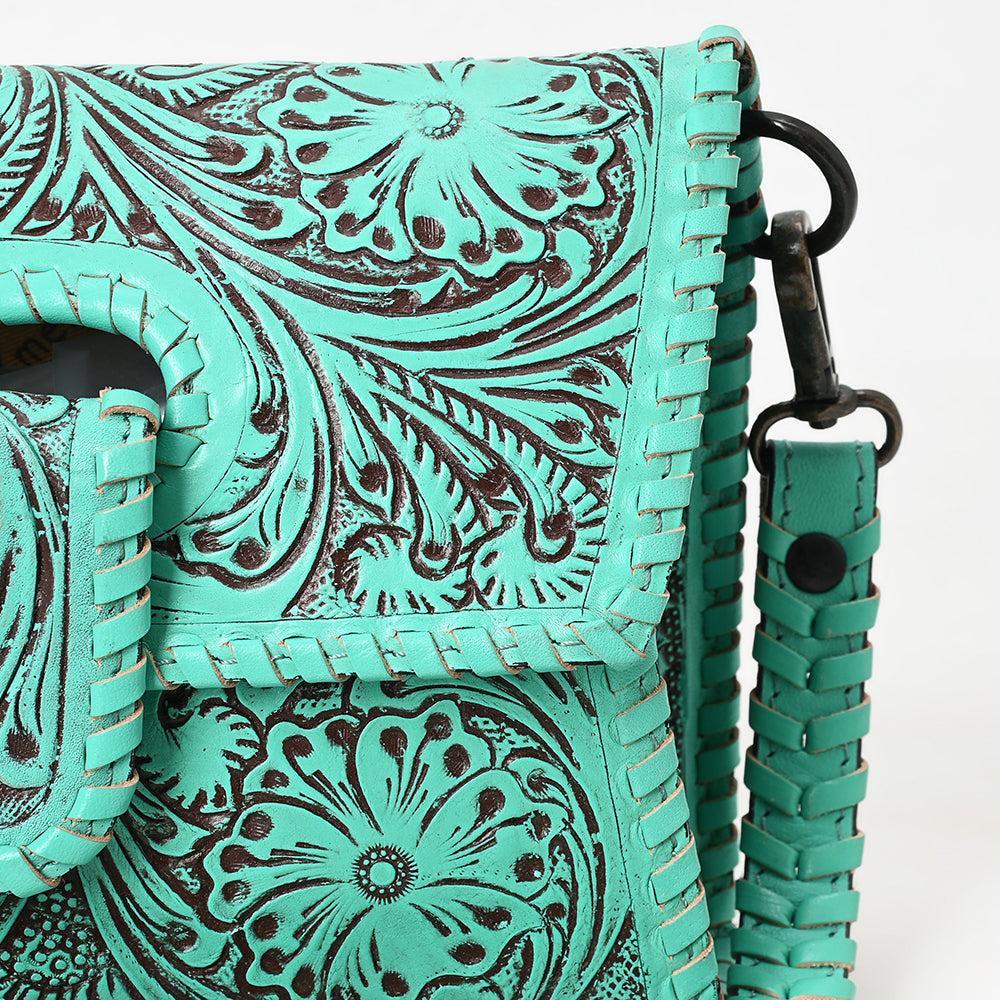 American Darling Hand-Tooled Cowhide Zip Wallet