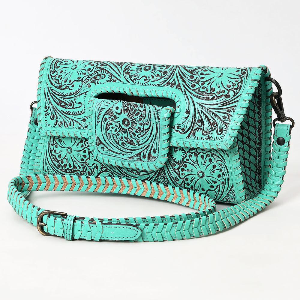 American Darling Hand-Tooled Cowhide Zip Wallet