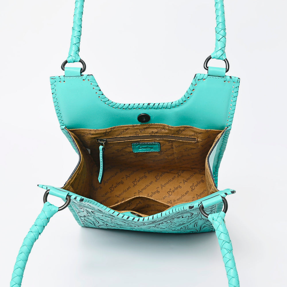American Darling Hand-Tooled Genuine Leather Bag