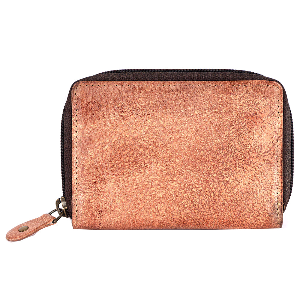 Never Mind Wallet Vintage Handmade Genuine Cowhide Leather