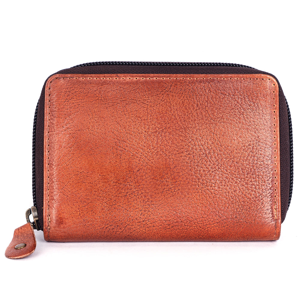 Never Mind Wallet Vintage Handmade Genuine Cowhide Leather