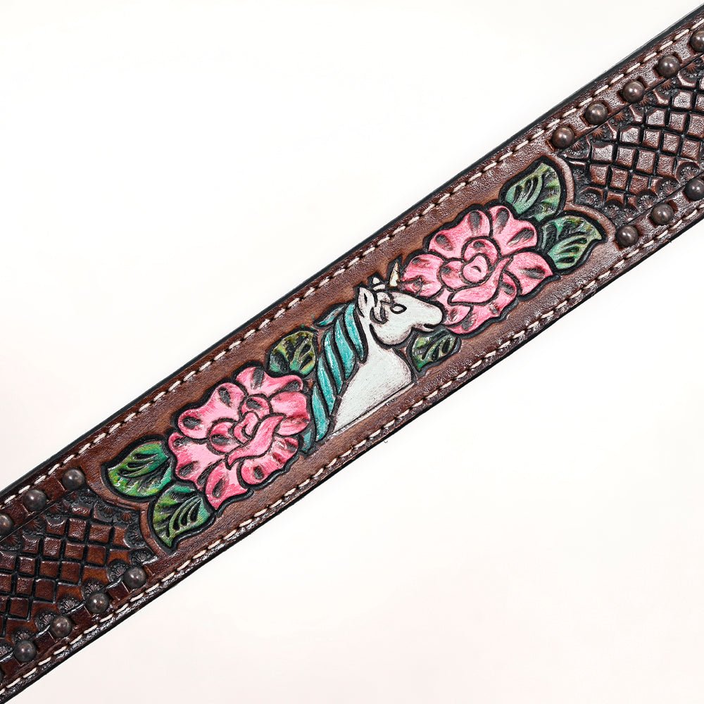 Comfytack H. Floral Hand Painted Genuine Leather Breast Collar