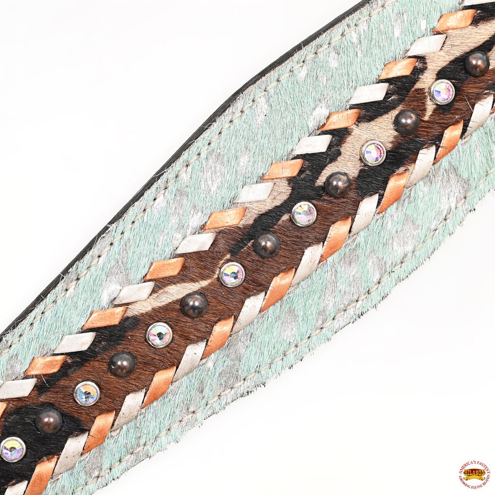HILASON Western Horse Headstall & Breast Collar American Leather Floral Carving