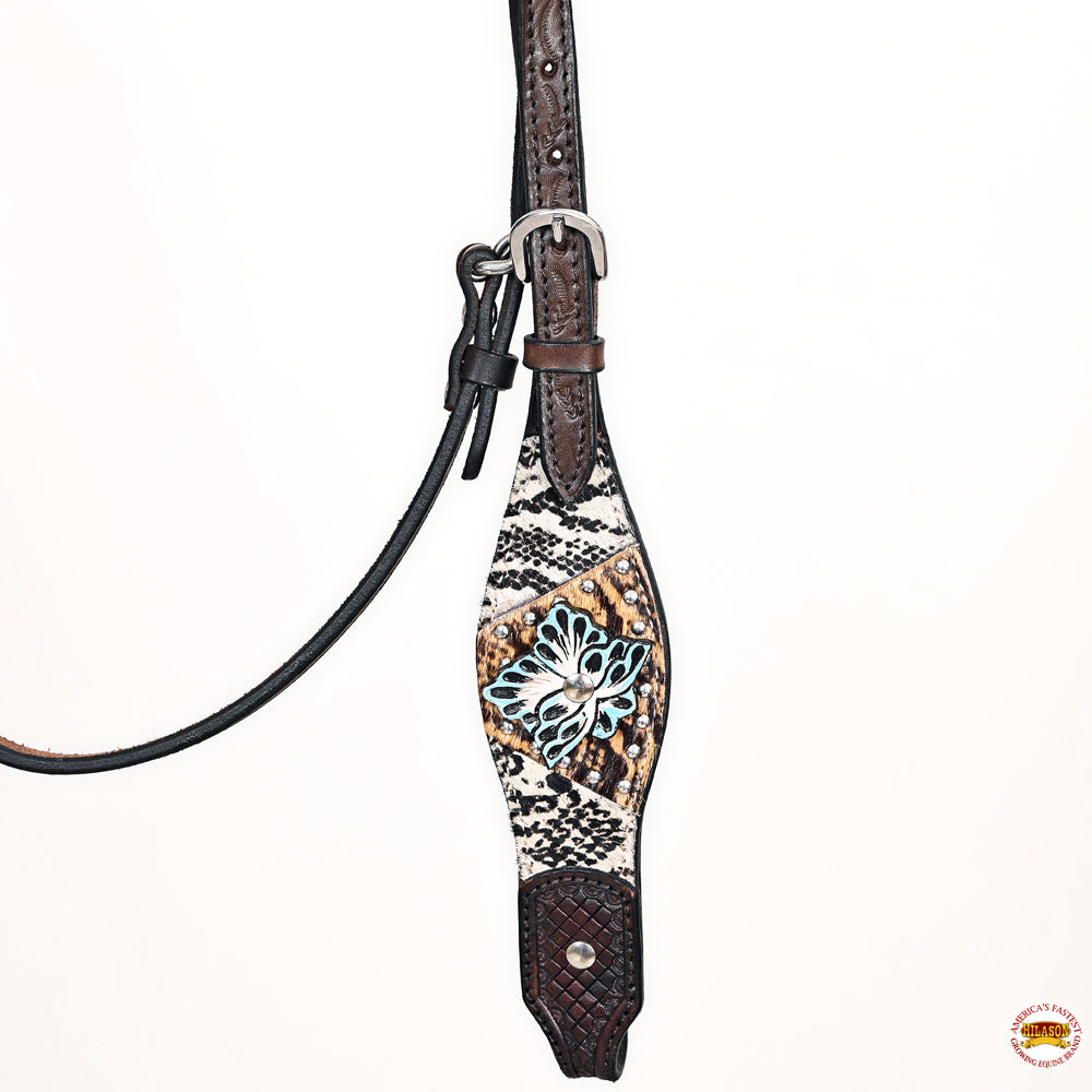 HILASON Western Horse Headstall Breast Collar Leather Brown