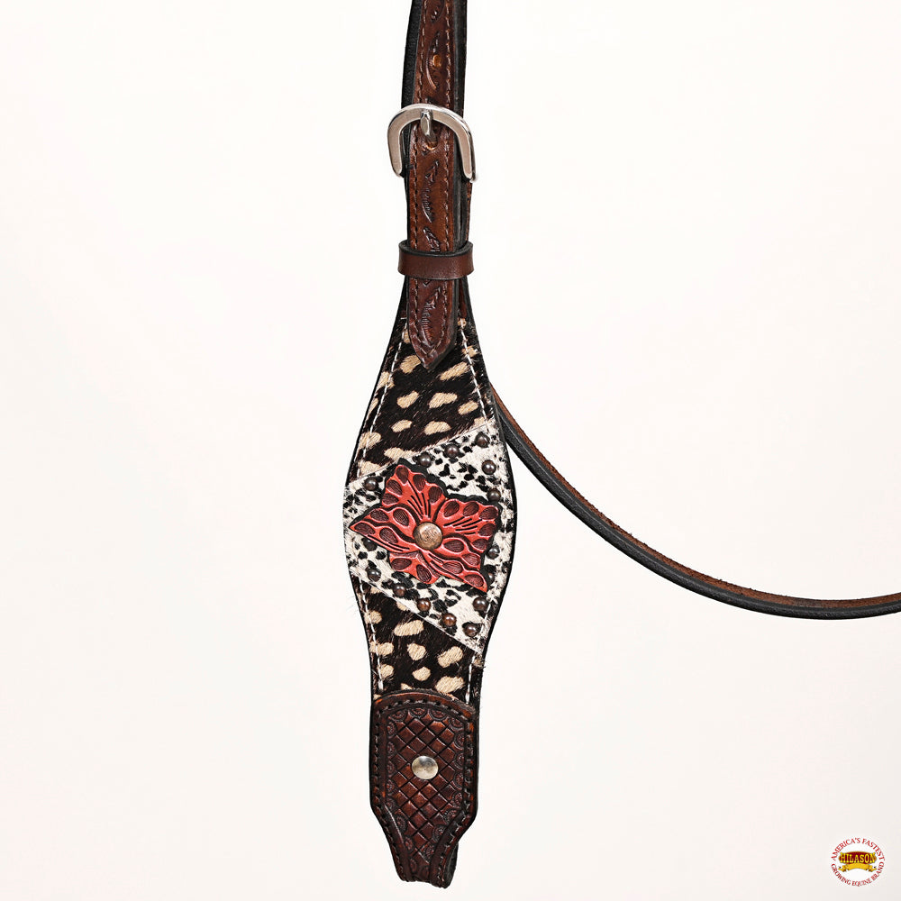 HILASON Western Horse Headstall Breast Collar Leather Brown