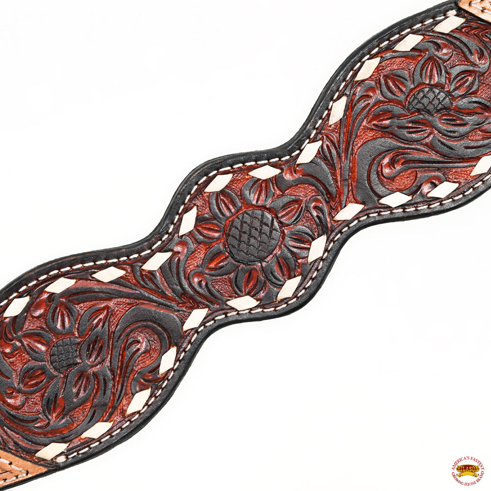 HILASON Western Horse Headstall Breast Collar Leather Brown