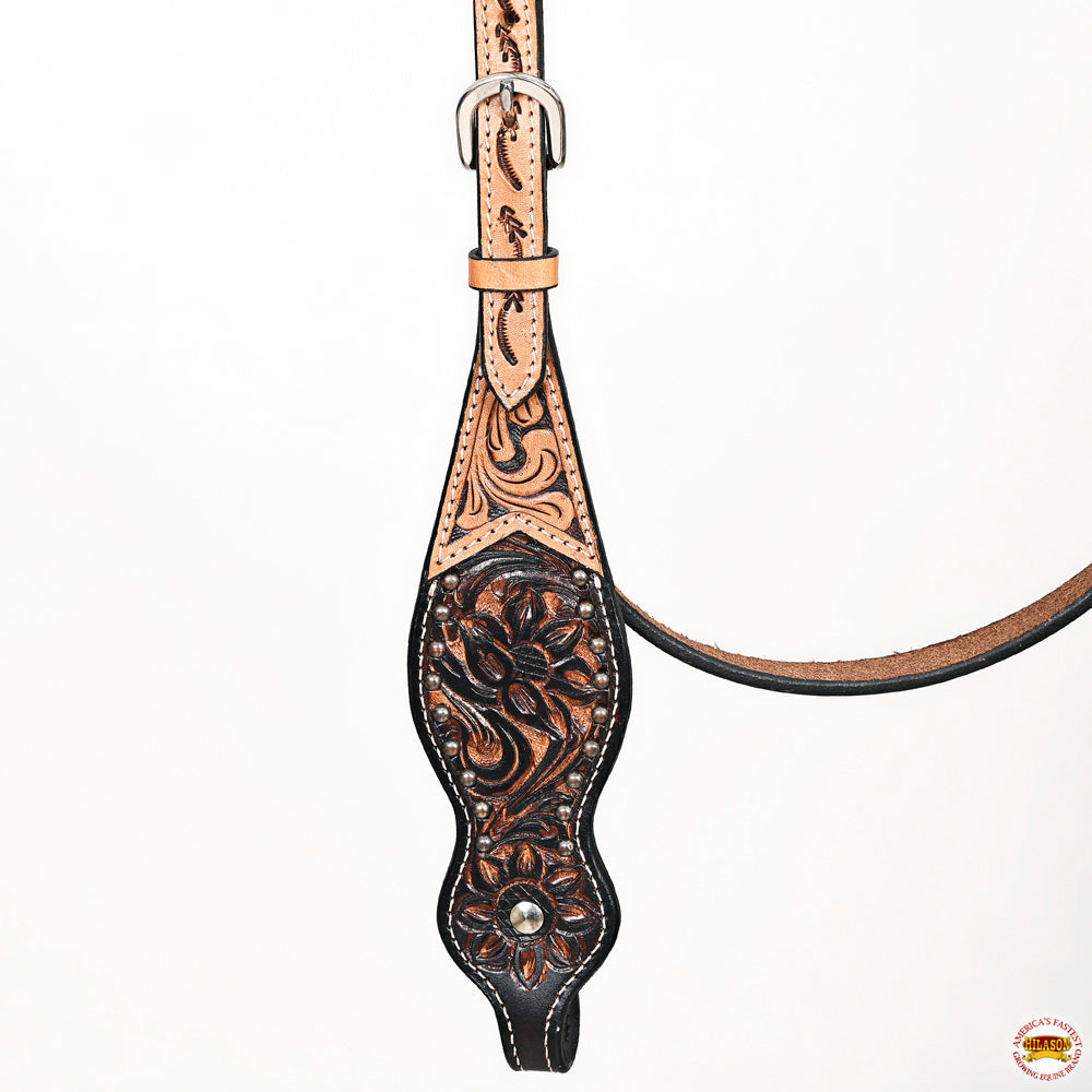 HILASON Western Horse Headstall Breast Collar Leather Brown