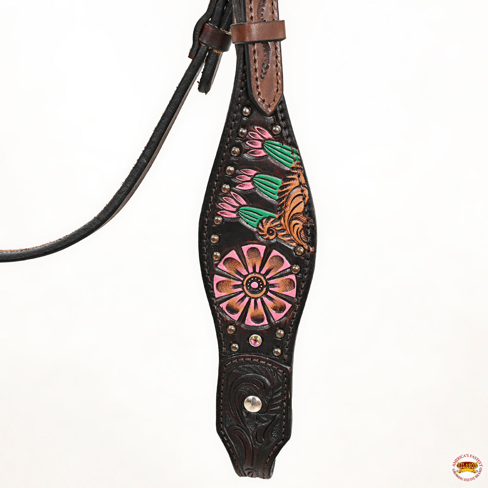 HILASON Western Horse Headstall Breast Collar Leather Brown