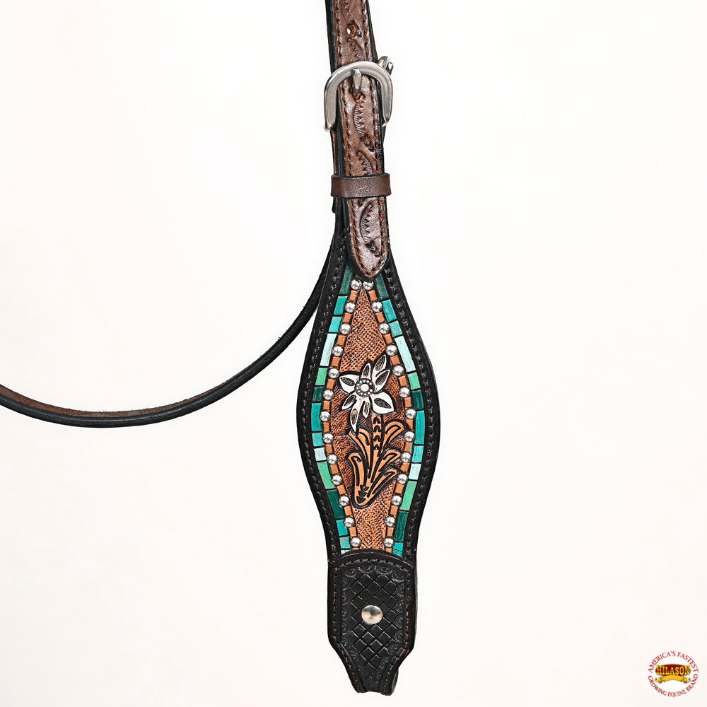 HILASON Western Horse Headstall American Leather Brown